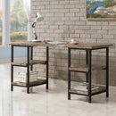  Coaster Furniture Kemper 801551 59-inch 4-shelf Writing Desk - Weathered Brown IMAGE 2