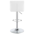 Coaster Furniture Berrington 100424 Upholstered Adjustable Bar Stool - White (Set of 2) IMAGE 6