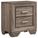  Coaster Furniture Kauffman 204192 2-Drawer Nightstand - Washed Taupe IMAGE 1