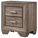  Coaster Furniture Kauffman 204192 2-Drawer Nightstand - Washed Taupe IMAGE 3