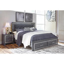  Signature Design by Ashley Lodanna B214B35 7 pc King Panel Storage Bedroom Set IMAGE 2