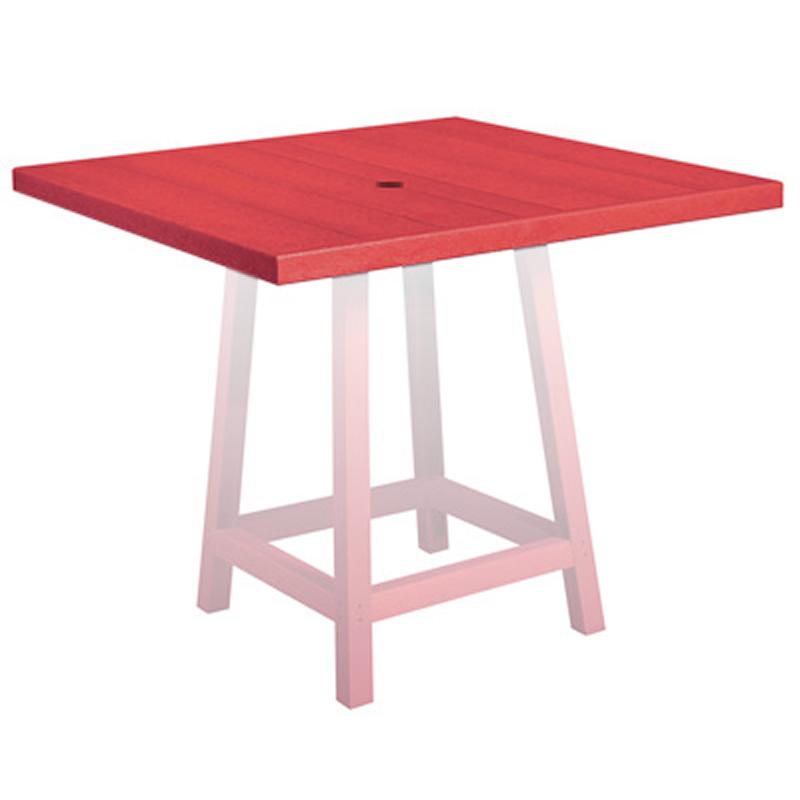 C.R. Plastic Products Generation TT13-01 40" Pub Table Top - Red IMAGE 1