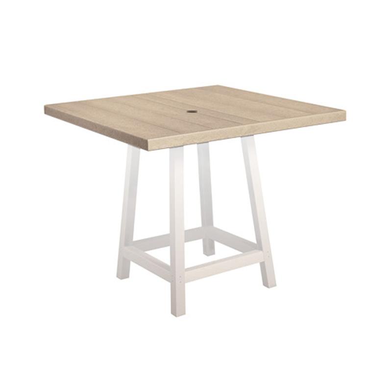 C.R. Plastic Products Generation TT13-07 40" Pub Table Top - Beige IMAGE 1