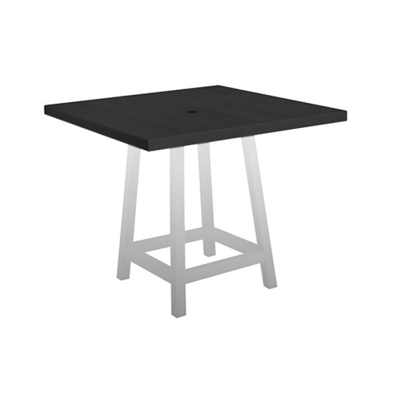 C.R. Plastic Products Generation TT13-14 40" Pub Table Top - Black IMAGE 1