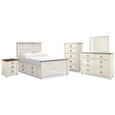  Signature Design by Ashley Willowton B267B12 7 pc Full Panel Bedroom Set IMAGE 1