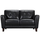 Violino Stationary Leather Match Loveseat 31378-2-NAVY IMAGE 2