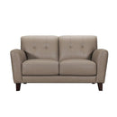 Violino Stationary Leather Match Loveseat 31378-2-CREIGE IMAGE 4