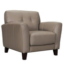 Violino Stationary Leather Match Chair 31378-1-CREIGE IMAGE 1