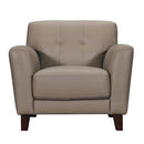 Violino Stationary Leather Match Chair 31378-1-CREIGE IMAGE 2