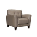 Violino Stationary Leather Match Chair 31378-1-CREIGE IMAGE 3