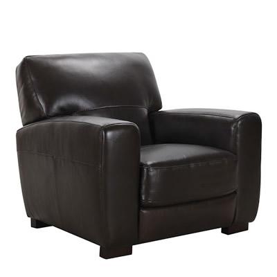 Violino Stationary Leather Chair 31366-1-MOCHA IMAGE 1