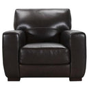 Violino Stationary Leather Chair 31366-1-MOCHA IMAGE 2