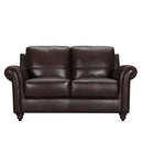 Violino Stationary Leather Match Loveseat 3508-2-MERLOT IMAGE 2