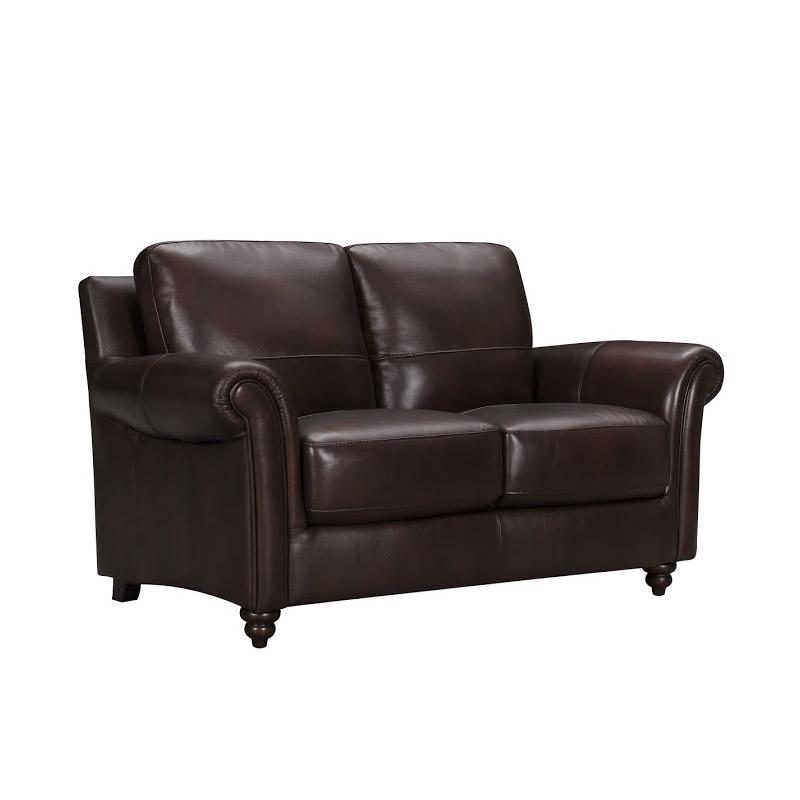 Violino Stationary Leather Match Loveseat 3508-2-MERLOT IMAGE 3