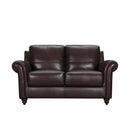 Violino Stationary Leather Match Loveseat 3508-2-MERLOT IMAGE 4