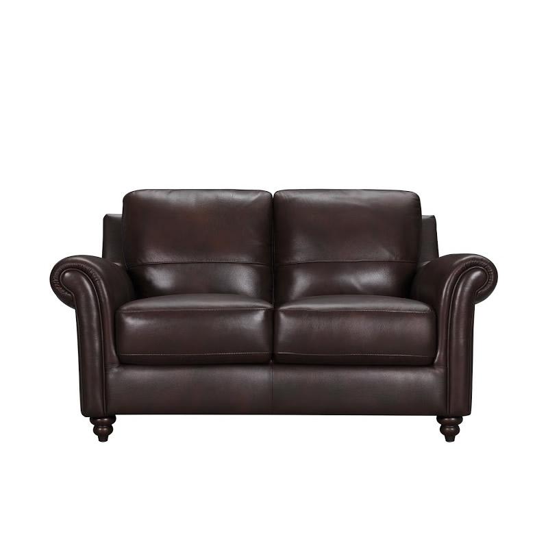 Violino Stationary Leather Match Loveseat 3508-2-MERLOT IMAGE 4