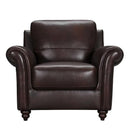 Violino Stationary Leather Match Chair 3508-1-MERLOT IMAGE 2