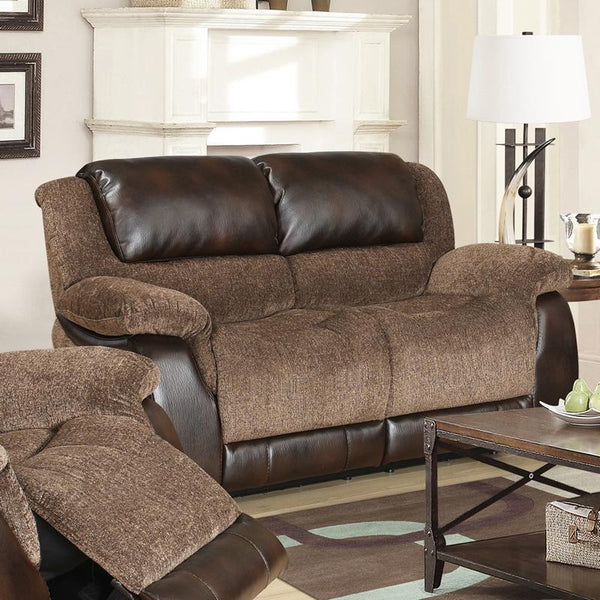 Brassex Sorrento Manual Reclining Fabric Loveseat 18219-L IMAGE 1