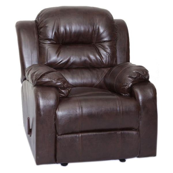 Minhas Furniture Glider Bonded Leather Recliner 8590RC-BR IMAGE 1