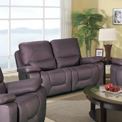 Brassex Aurore Manual Reclining Fabric Loveseat 8525-L IMAGE 1