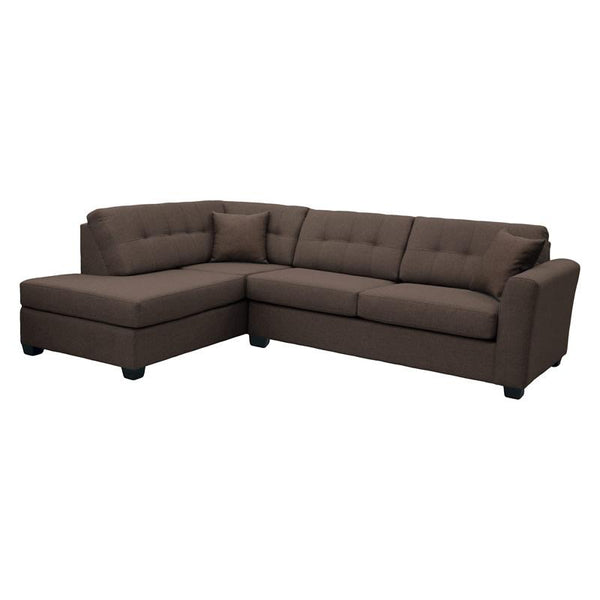 Edgewood Furniture Fabric 2 pc Sectional 1617 2 pc Sectional (Coffee) IMAGE 1