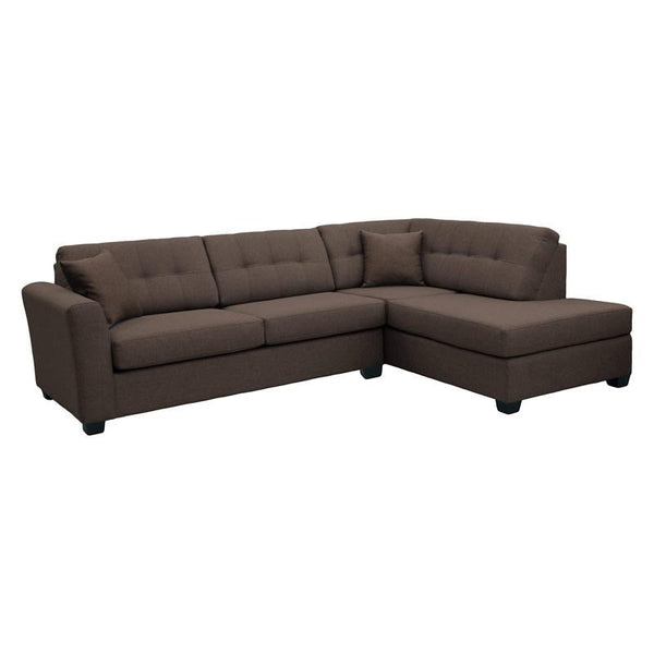 Edgewood Furniture Fabric 2 pc Sectional 1617 2 pc Sectional (Coffee) IMAGE 1