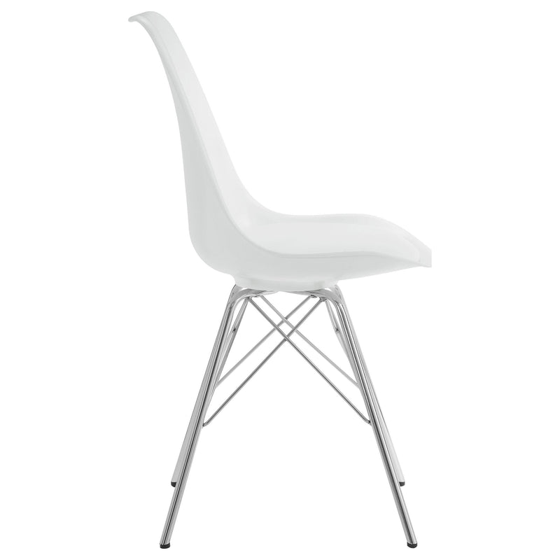  Coaster Furniture Juniper 102792 Polypropylene Dining Side Chair - White (Set of 2) IMAGE 6