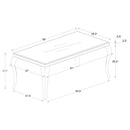  Coaster Furniture Carone 105071 Rectangular 61-inch Glass Top Dining Table - Black IMAGE 4