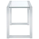 Coaster Furniture Hartford 800746 47-inch Glass Top Writing Desk - Chrome IMAGE 4