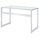 Coaster Furniture Hartford 800746 47-inch Glass Top Writing Desk - Chrome IMAGE 7