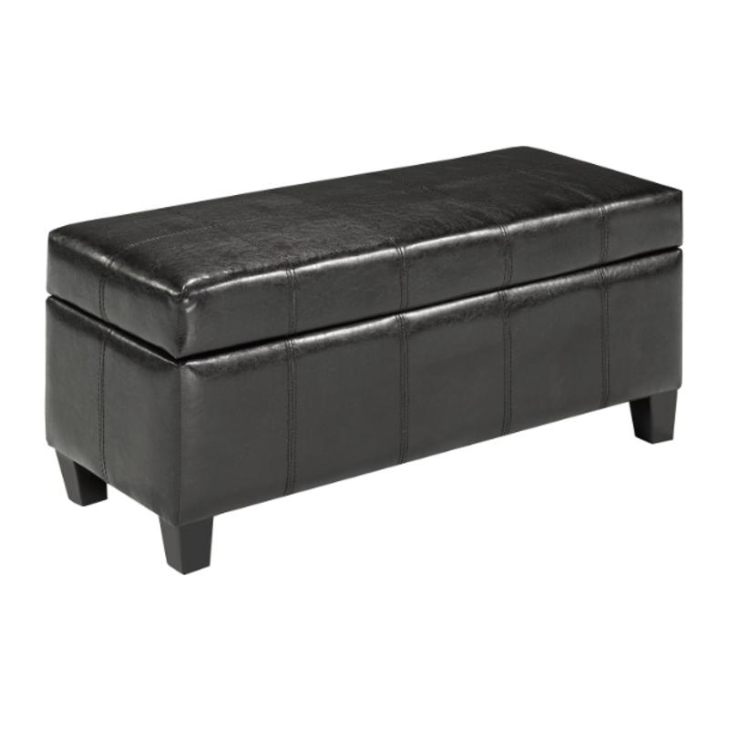 Brassex Leather Look Storage Ottoman 2006S-ESP IMAGE 1