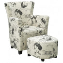 Brassex Stationary Fabric Chair 710 Club Chair with Ottoman IMAGE 1