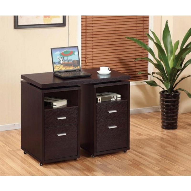 Brassex Office Desks Desks 11419 Expandable Desk (Dark Cherry) IMAGE 3