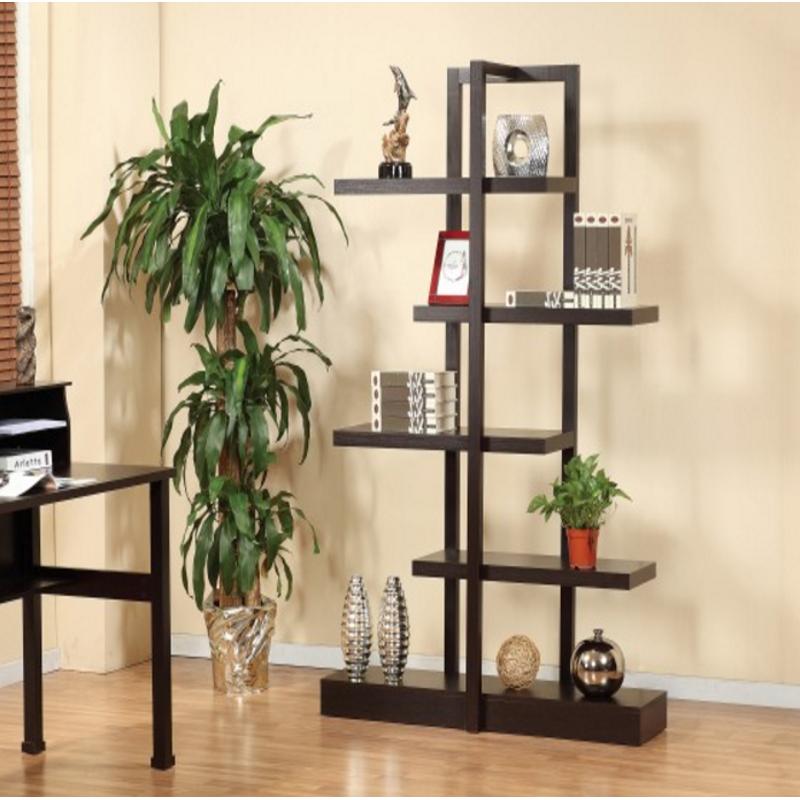 Brassex Home Decor Bookshelves 11430 Display Shelf (Dark Cherry) IMAGE 2