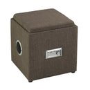 Brassex Fabric Storage Ottoman SIC583-BR IMAGE 1