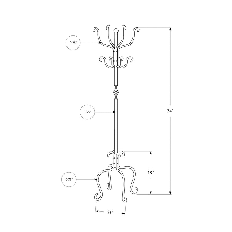 Monarch Coat Racks Coat Rack I 2065 IMAGE 11