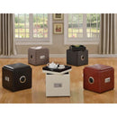 Brassex Fabric Storage Ottoman SIC583-RD IMAGE 2