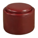 Brassex Fabric and Leather Look Storage Ottoman WS-5718-RD IMAGE 1