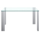 Worldwide Home Furnishings Frankfurt 201-165 Rectangular Dining Table - Stainless Steel IMAGE 3