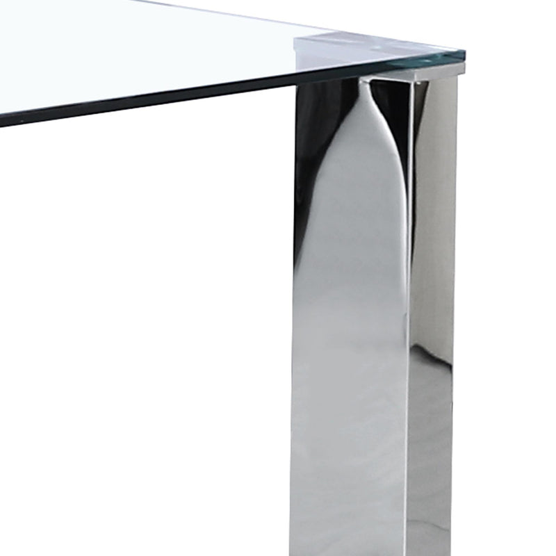 Worldwide Home Furnishings Frankfurt 201-165 Rectangular Dining Table - Stainless Steel IMAGE 7