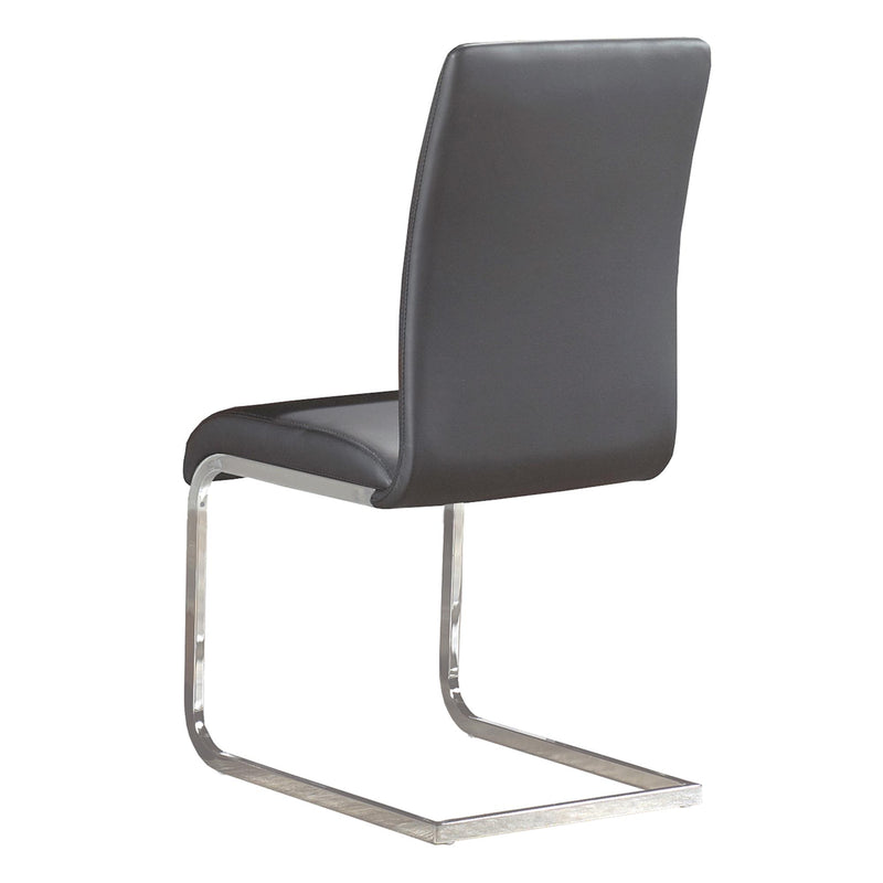 Worldwide Home Furnishings Maxim 202-489GY Dining Chair - Grey and Chrome IMAGE 3