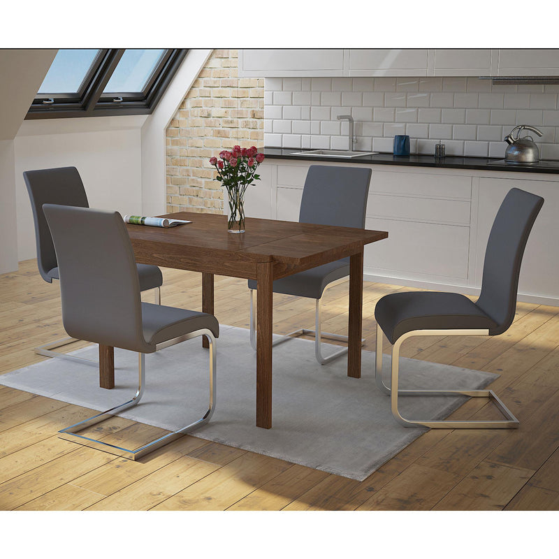 Worldwide Home Furnishings Maxim 202-489GY Dining Chair - Grey and Chrome IMAGE 4