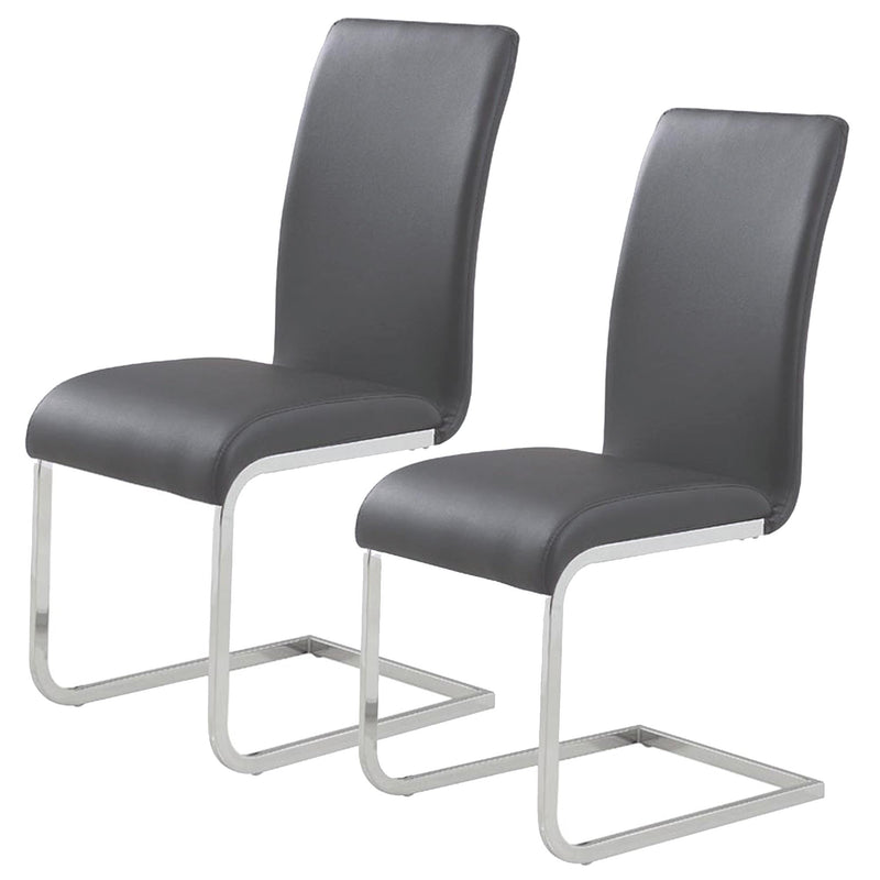 Worldwide Home Furnishings Maxim 202-489GY Dining Chair - Grey and Chrome IMAGE 7