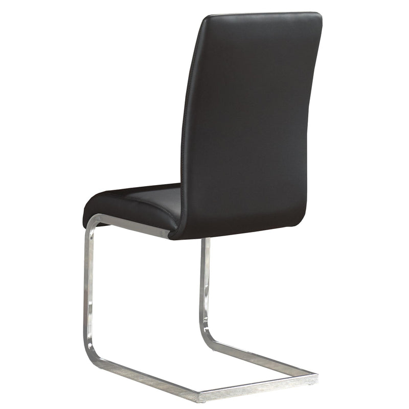 Worldwide Home Furnishings Maxim 202-489BK Dining Chair - Black and Chrome IMAGE 3