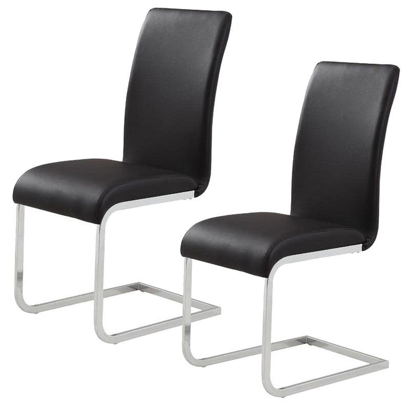 Worldwide Home Furnishings Maxim 202-489BK Dining Chair - Black and Chrome IMAGE 7
