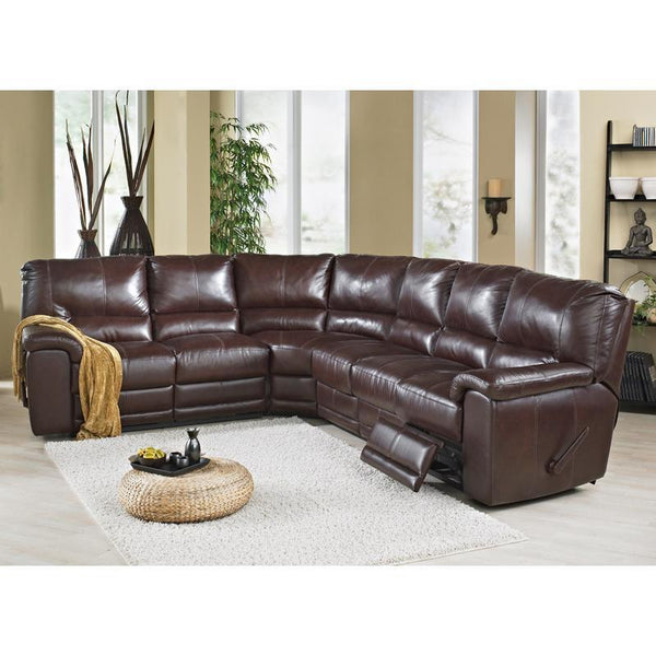 Elran Reclining Leather Sectional 9090-A IMAGE 1