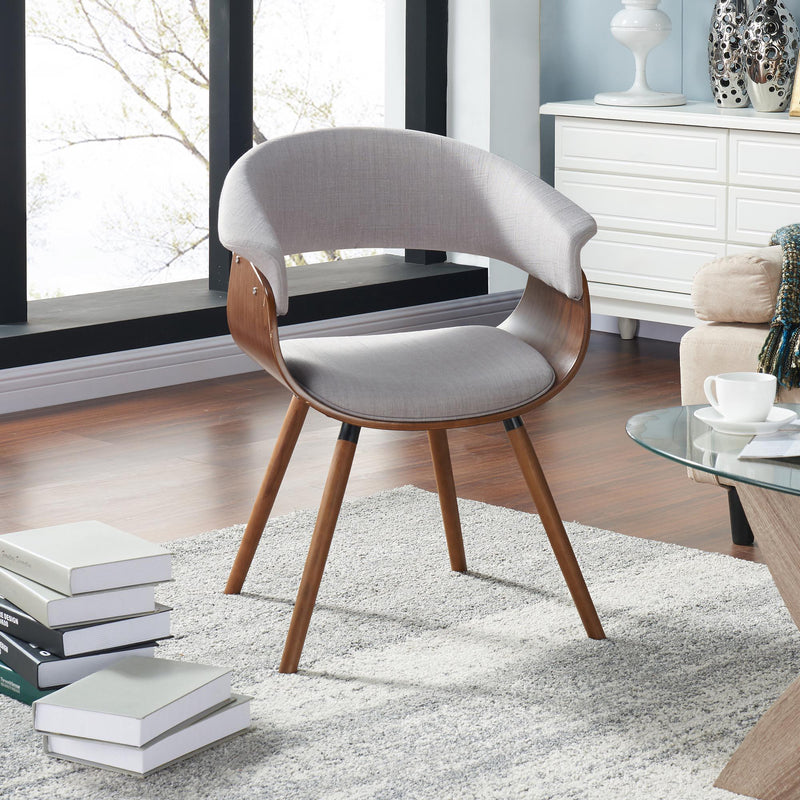 !nspire Holt 403-981GY Accent/Dining Chair - Grey and Walnut IMAGE 2