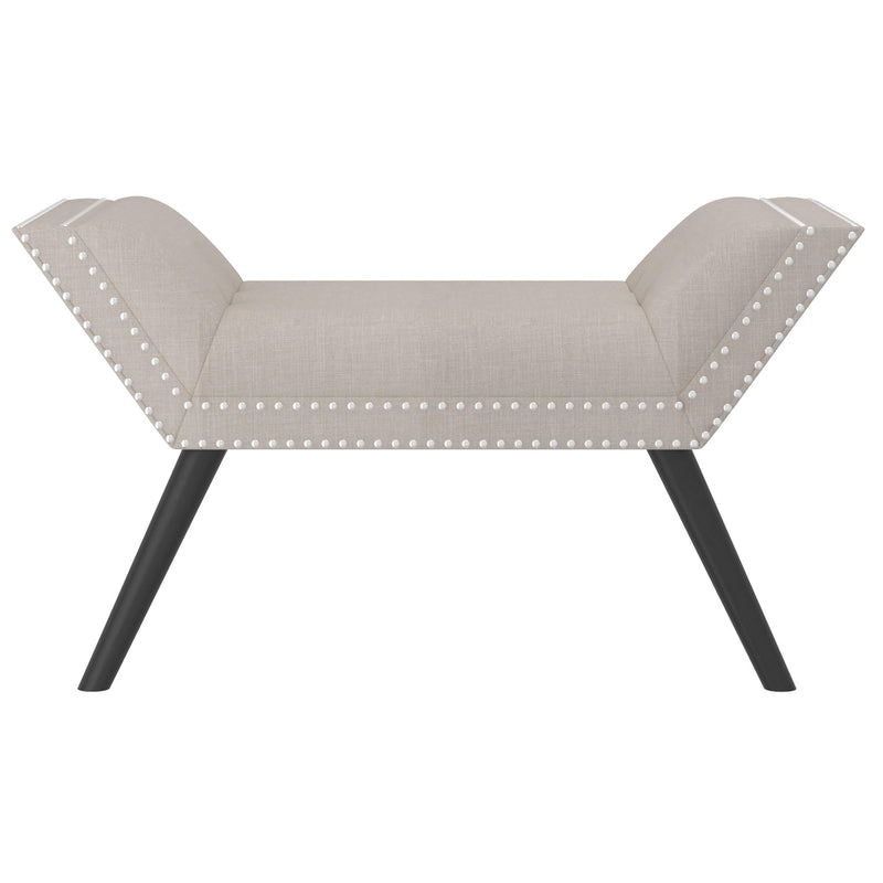 Worldwide Home Furnishings Lana 401-950BG Bench - Beige and Black IMAGE 3