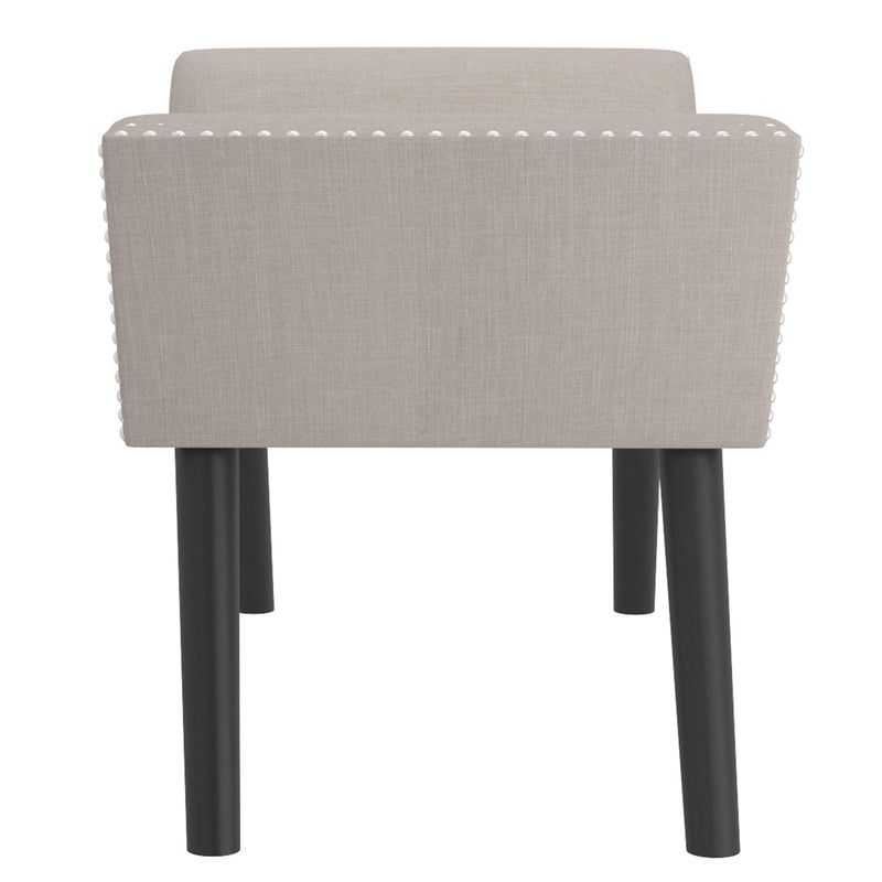 Worldwide Home Furnishings Lana 401-950BG Bench - Beige and Black IMAGE 4