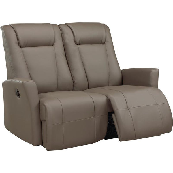 Elran Manual Reclining Leather Loveseat L0575-MEC-OP IMAGE 1